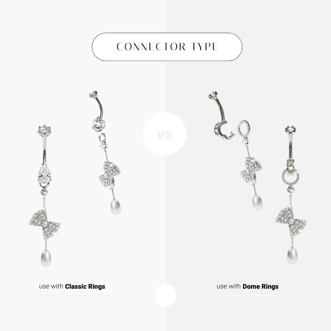 Lover's Bow Charm White Gold