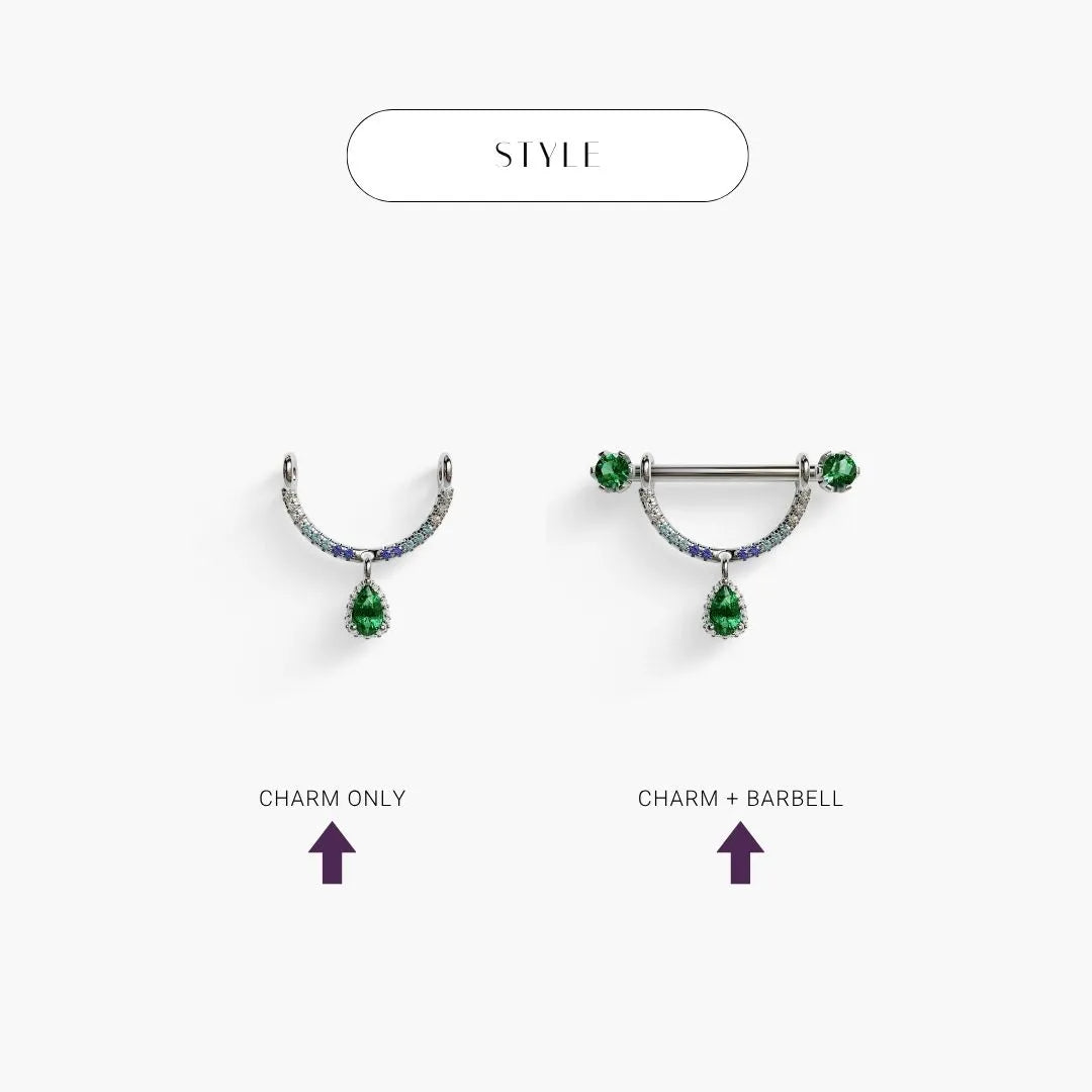 La Lune Reine Envy Nipple Barbell White Gold