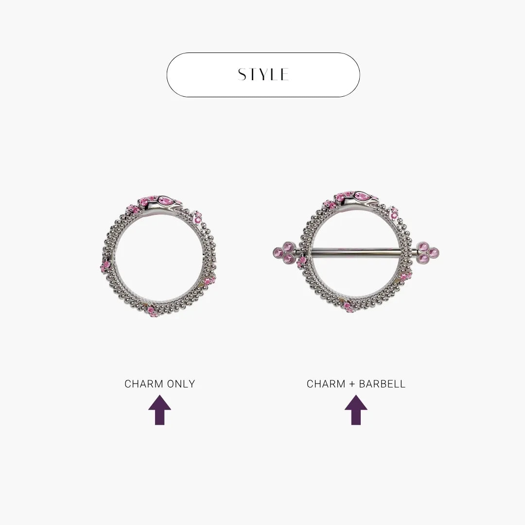 Ouro Blush Nipple Barbell White Gold
