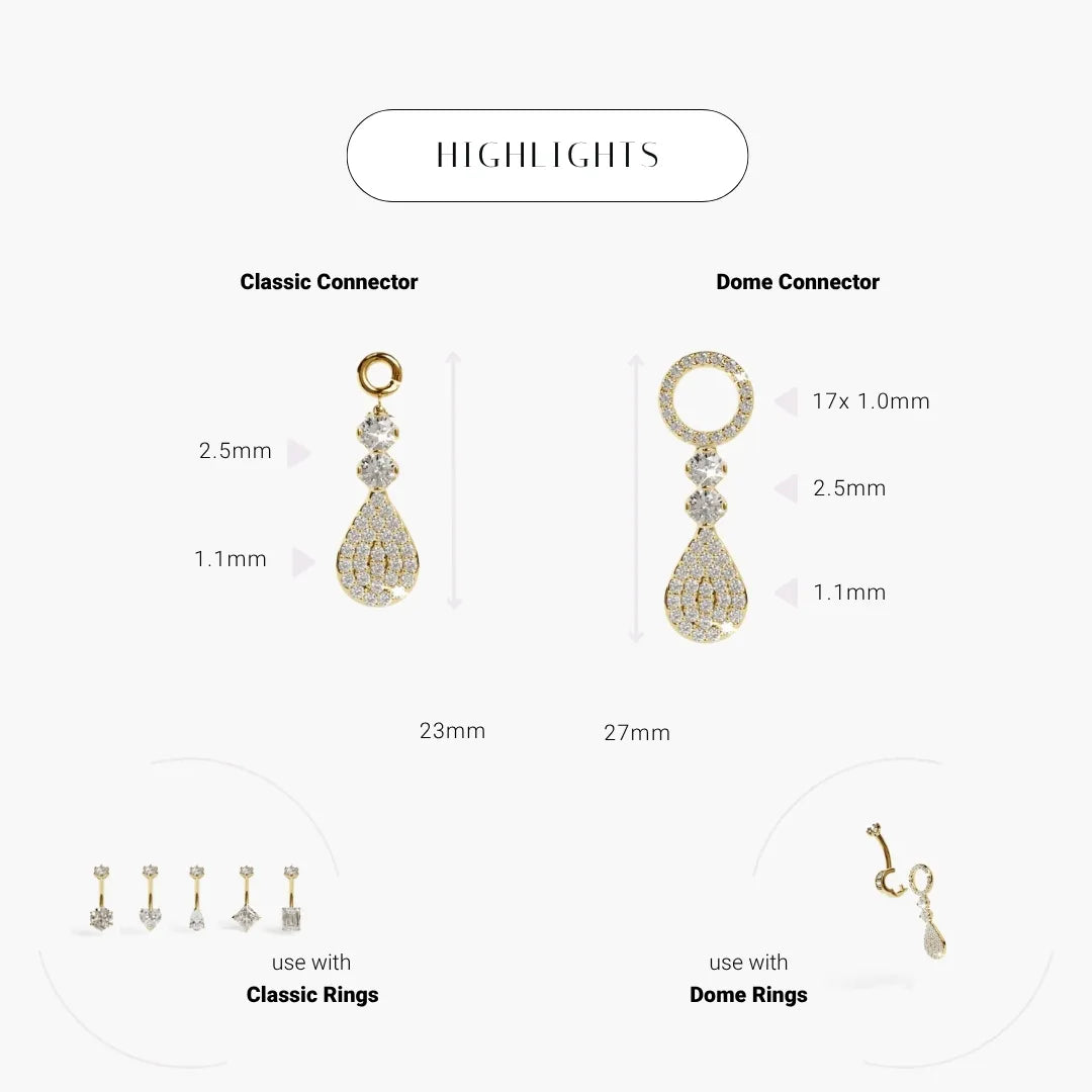 Mini Sun Kissed Charm Yellow & Rose Gold