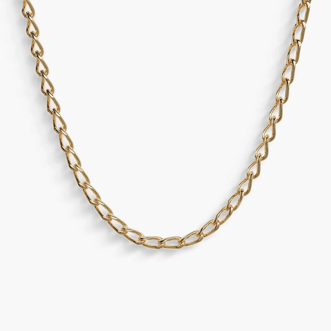 Flat Curb Chain Necklace Jolie Co Jewelry