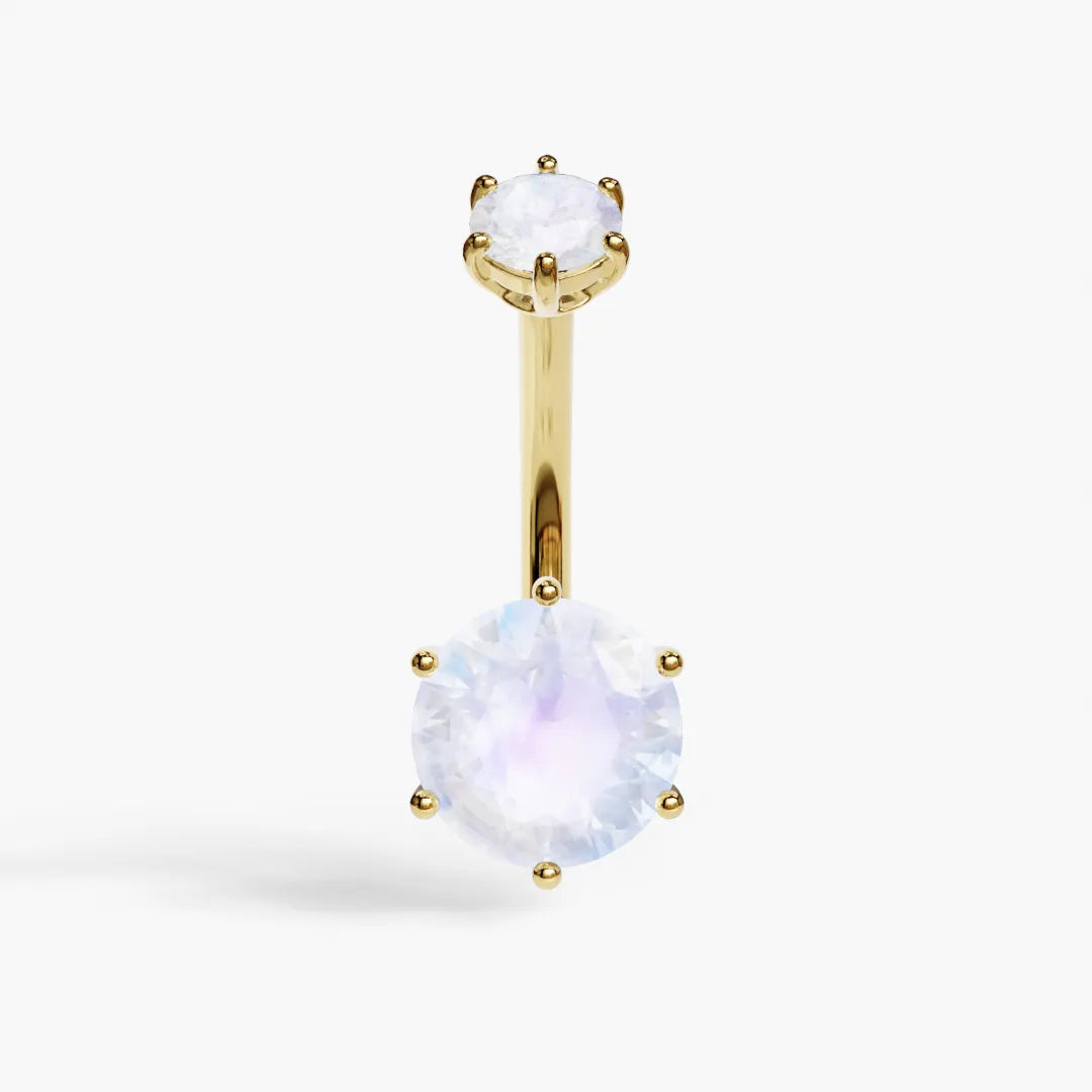 Moonstone belly button deals ring