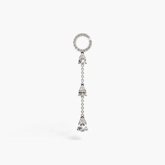 Cry Baby Charm White Gold