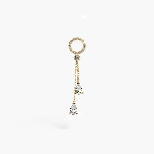 Demi Drop 'Tear' Charm Yellow & Rose Gold