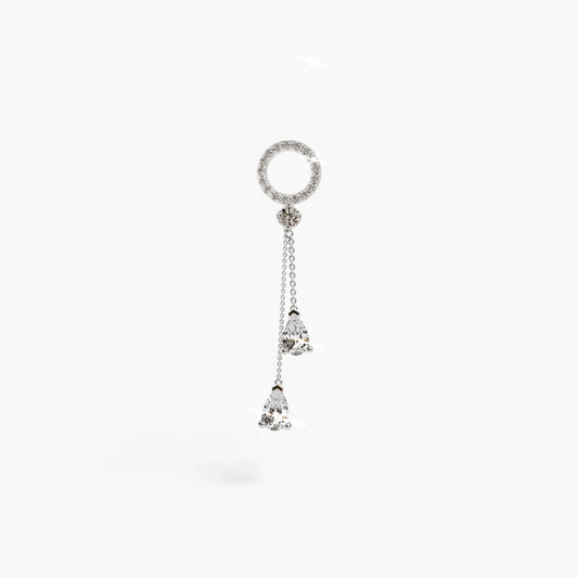 Demi Drop 'Tear' Charm White Gold