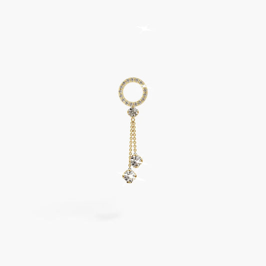 Demi Drop Charm Yellow & Rose Gold
