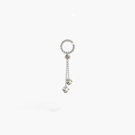 Demi Drop Charm White Gold