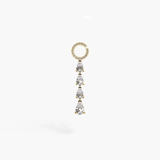 No Tears Left Charm Yellow & Rose Gold