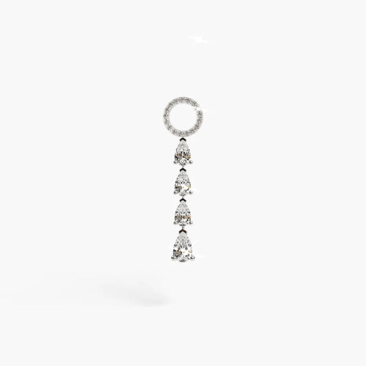 No Tears Left Charm White Gold & Platinum