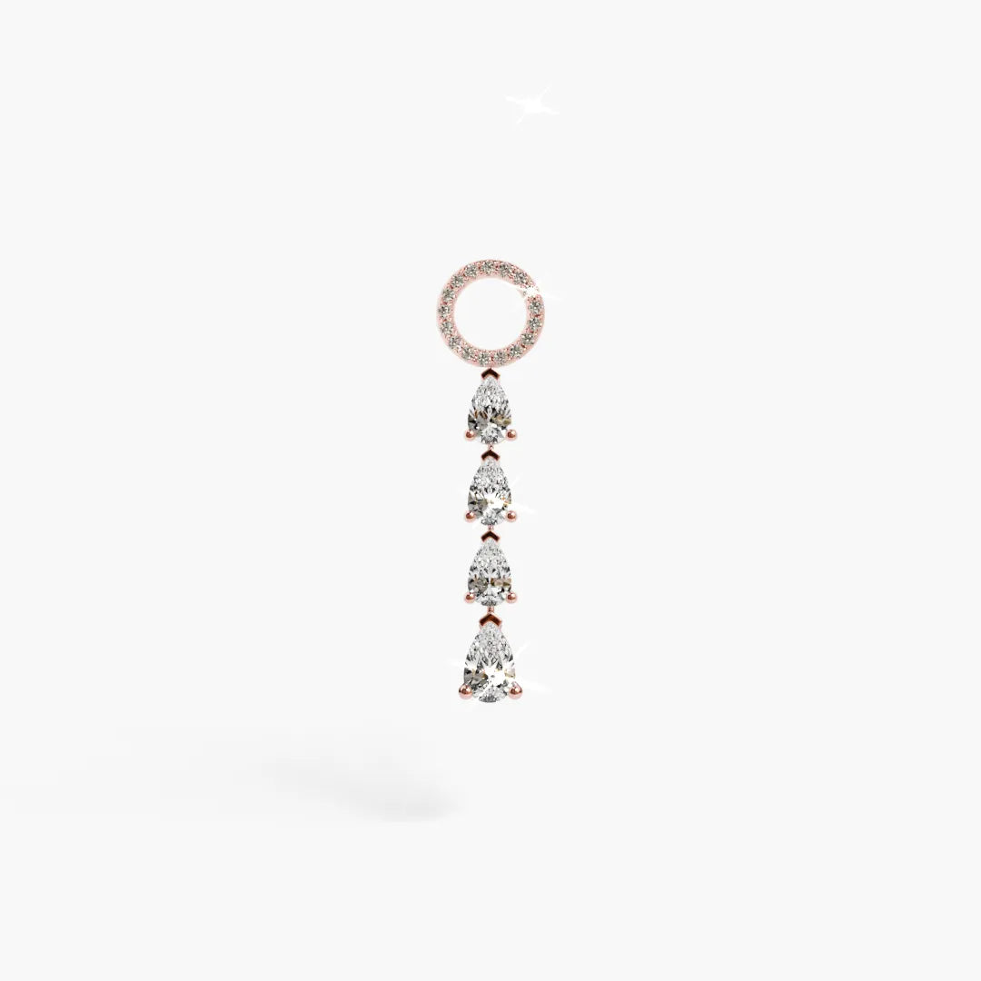 No Tears Left Charm Yellow & Rose Gold
