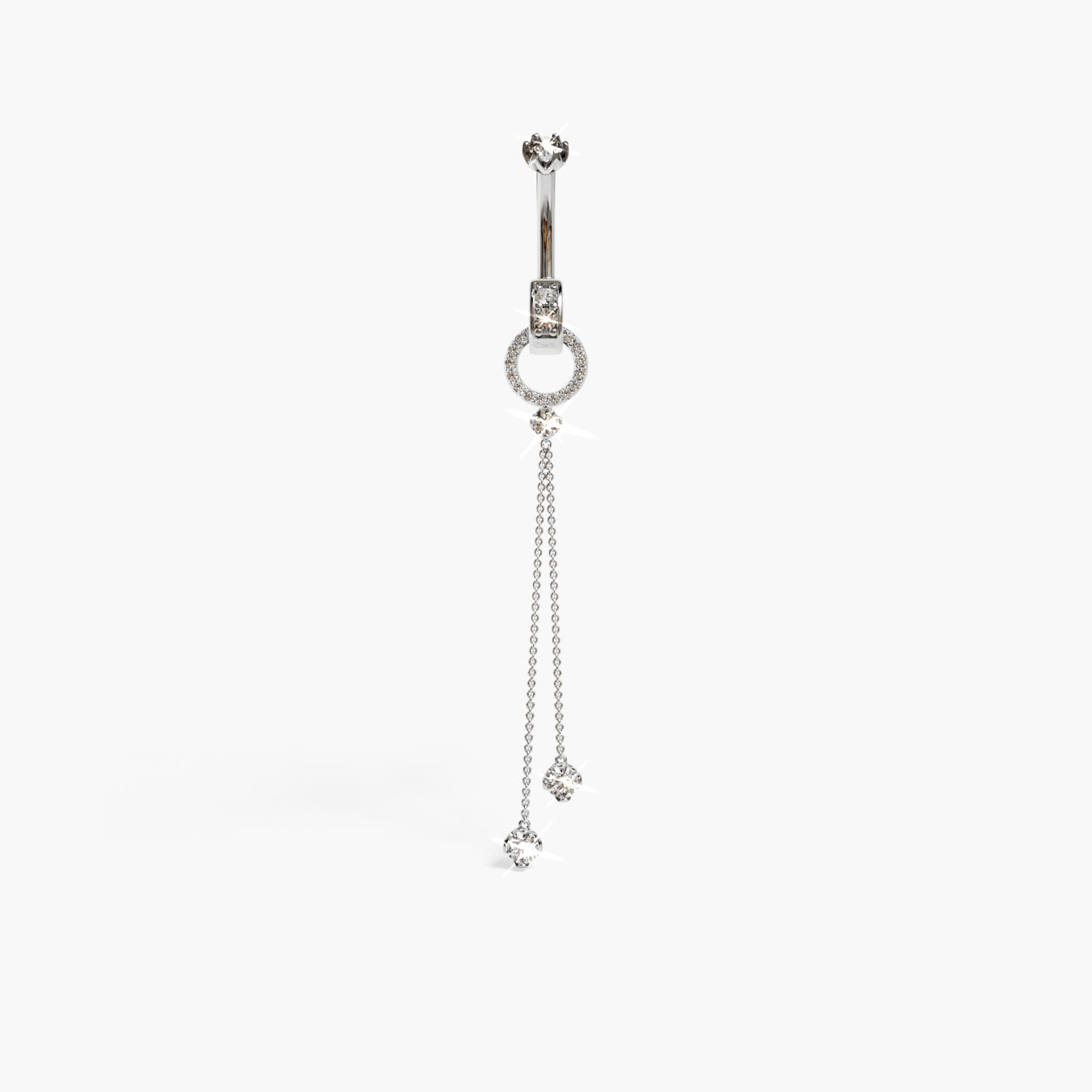 The Drop Charm White Gold