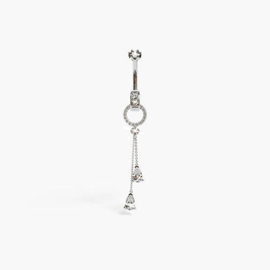 Demi Drop 'Tear' Charm White Gold