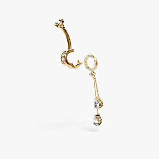 Demi Drop 'Tear' Charm Yellow & Rose Gold
