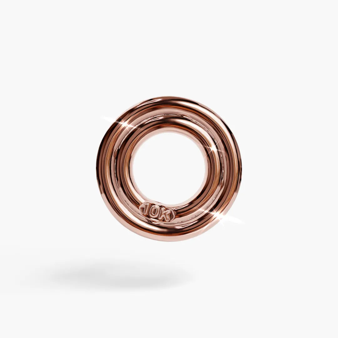 Pave Charm Yellow & Rose Gold