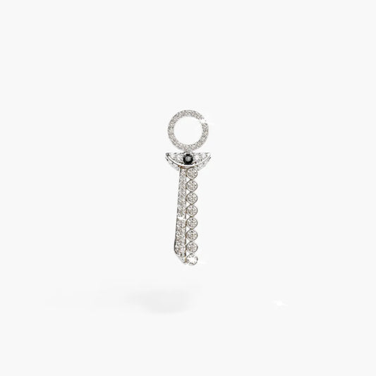 Tied Up Charm White Gold & Platinum