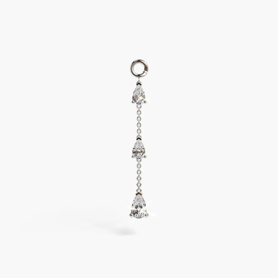 Cry Baby Charm White Gold