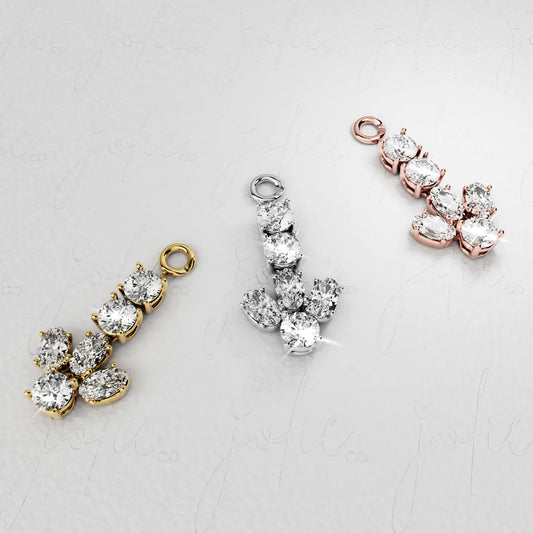 Angel Moissanite Charm Yellow & Rose Gold