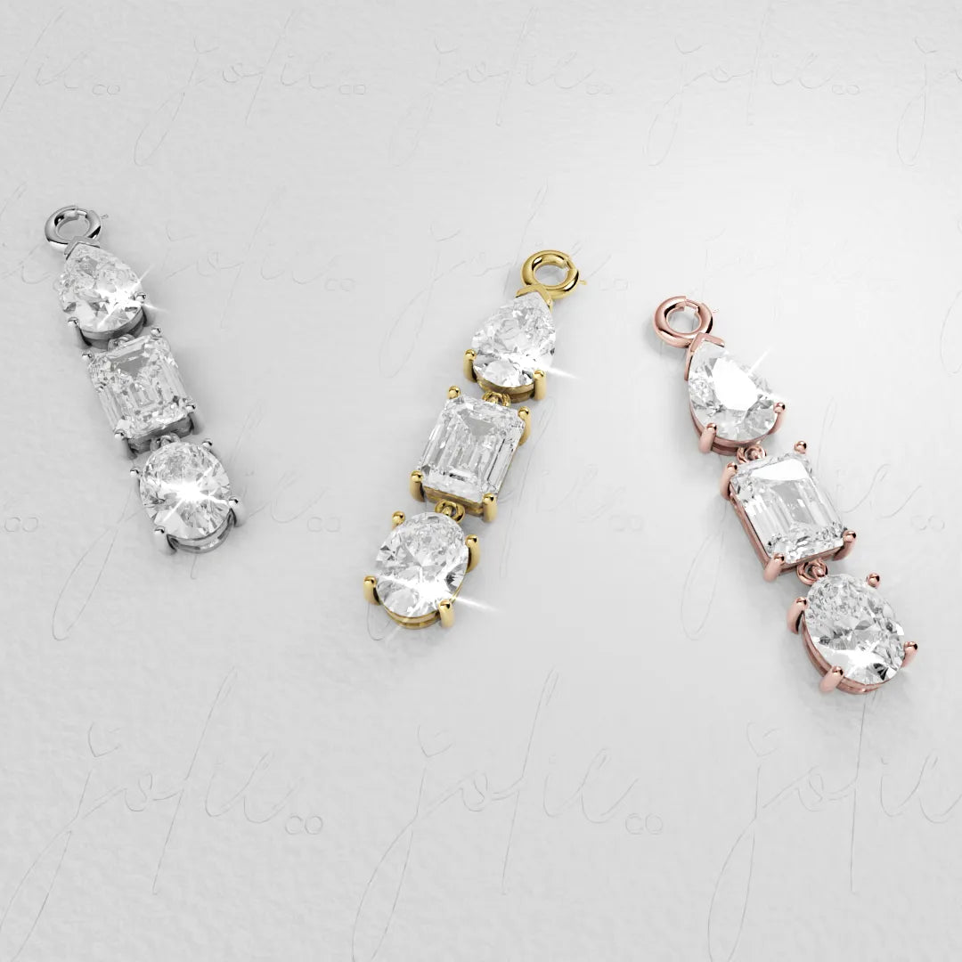 Trio-Radiance Charm White Gold & Platinum