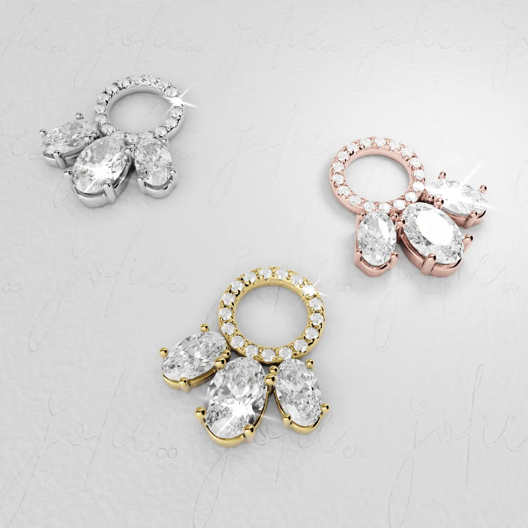 Toi et Moi Charm Yellow & Rose Gold