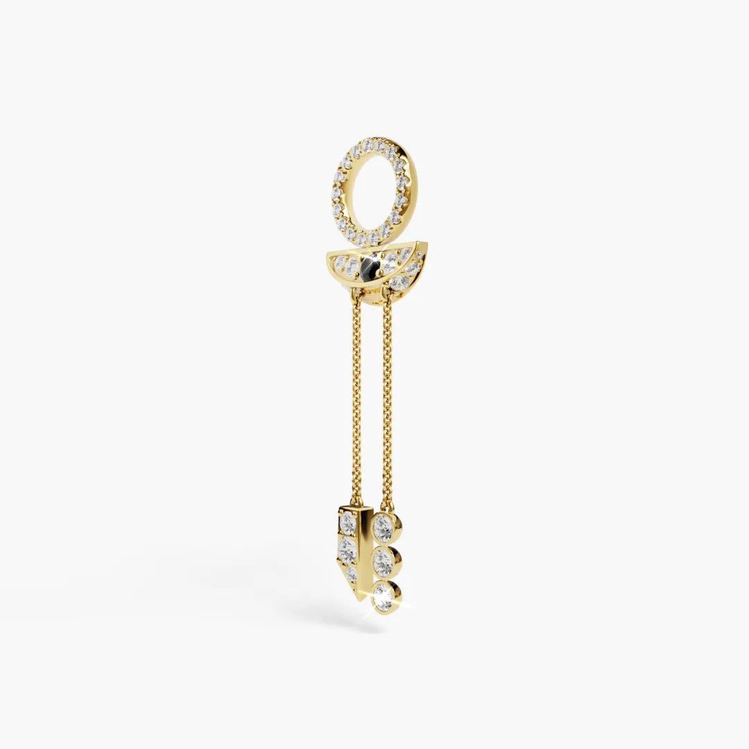 Tied Up in Chains Charm Yellow & Rose Gold
