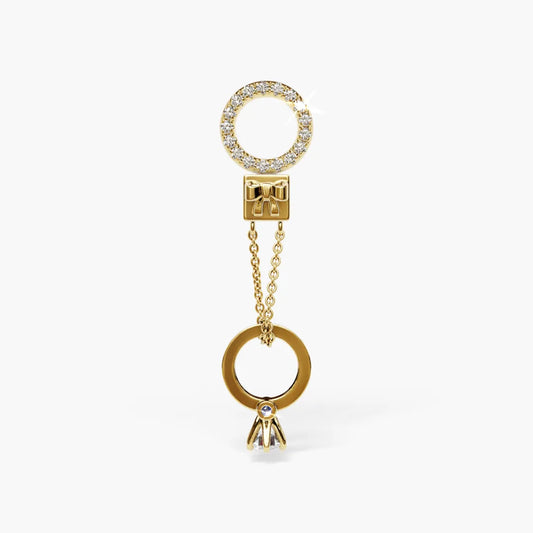 Marry Me Charm Yellow & Rose Gold