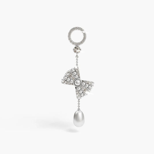 Lover's Bow Charm White Gold
