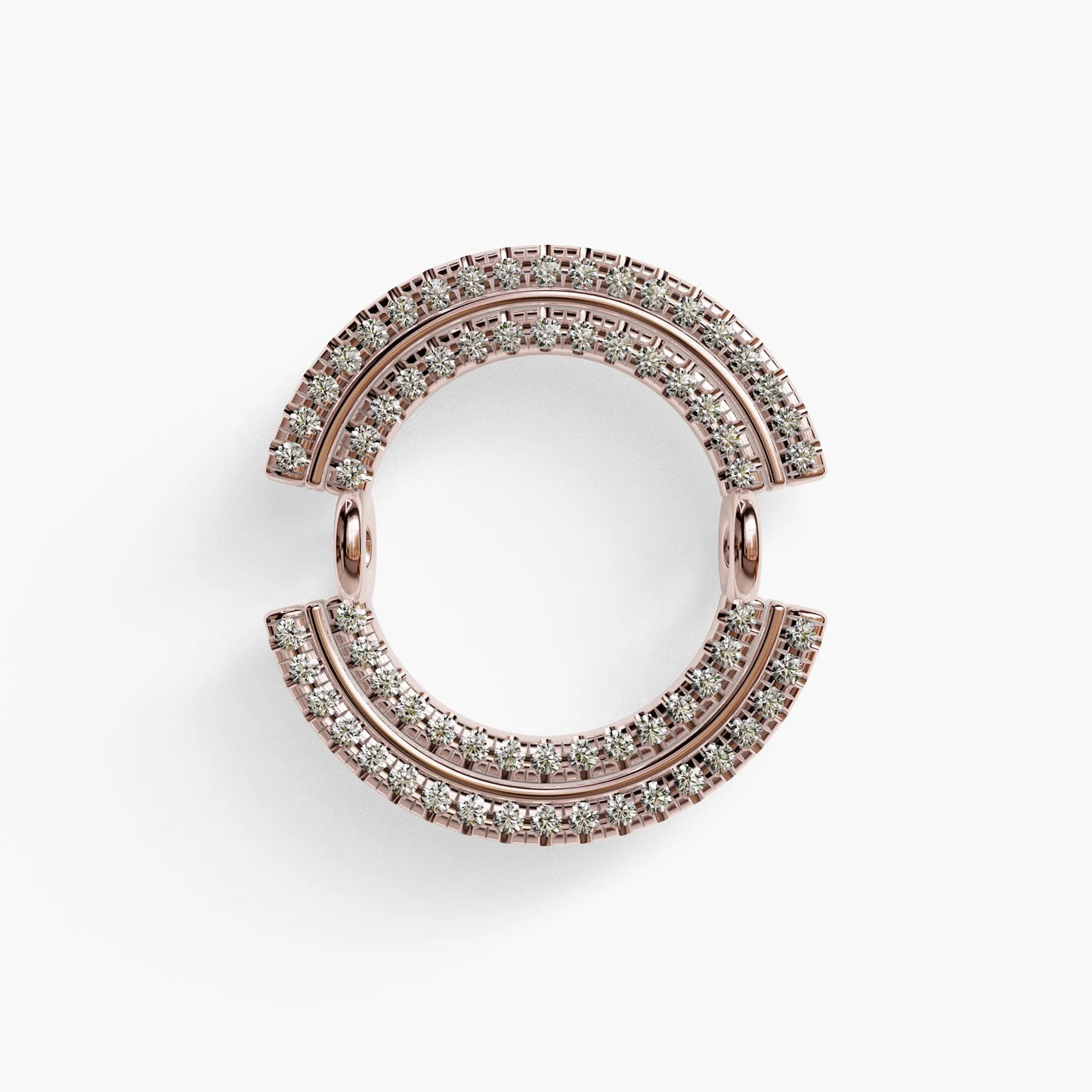 La Lune Double Pavé Nipple Barbell