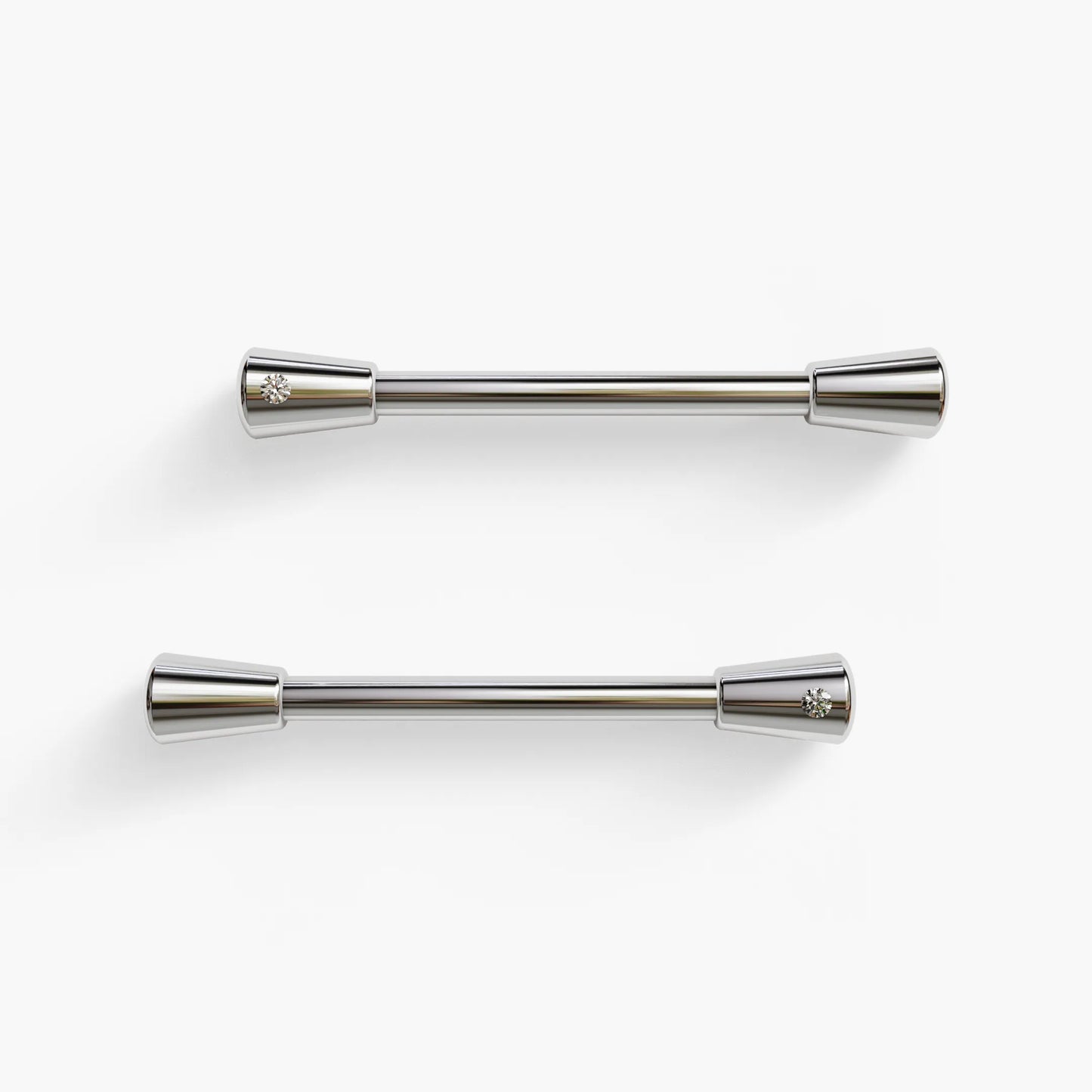 The Fine Line Nipple Barbell White Gold