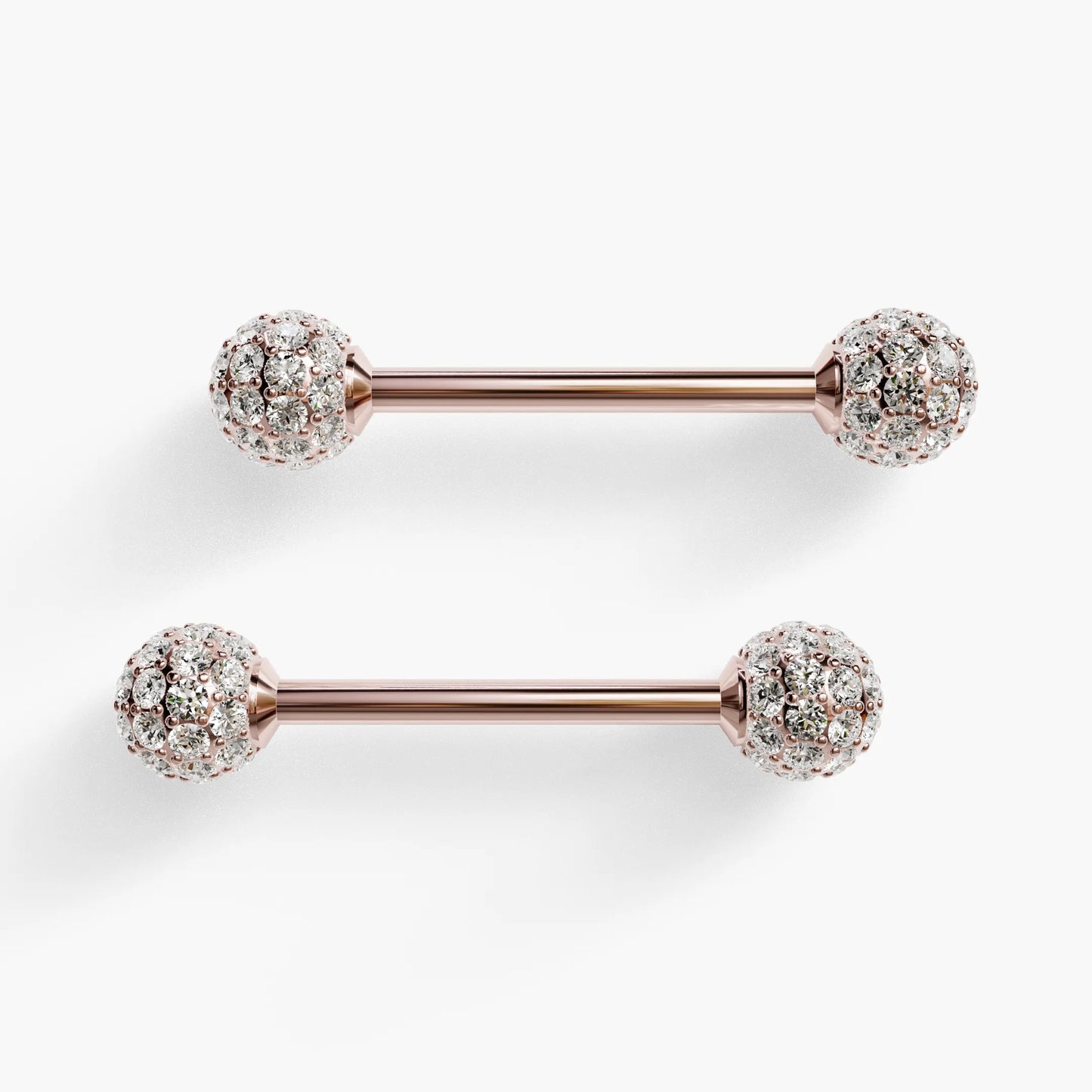Pave Diamond Nipple Barbell