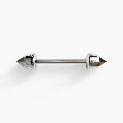 Sauvage Claw Diamond Nipple Barbell White Gold