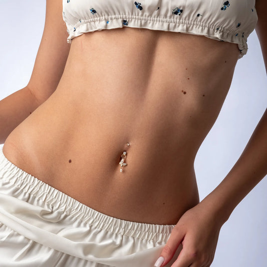 Butterfly Charm Yellow & Rose Gold