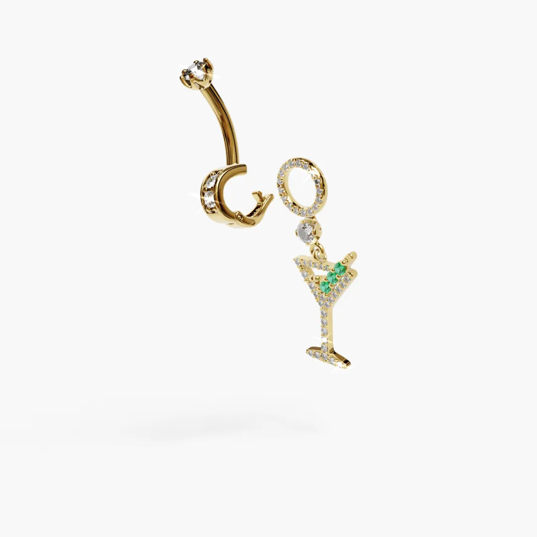 Dirty Martini Charm Yellow & Rose Gold