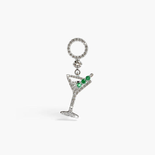 Dirty Martini Charm White Gold & Platinum