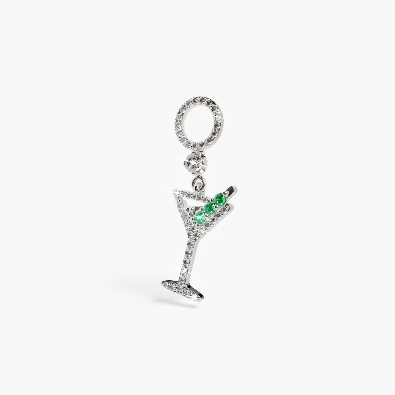 Dirty Martini Charm White Gold & Platinum