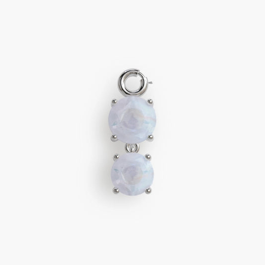 Duo 'Orb' Moonstone Charm Silver