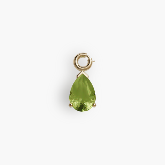 Mini 'Tear' Peridot Charm - Jolie Co Jewelry