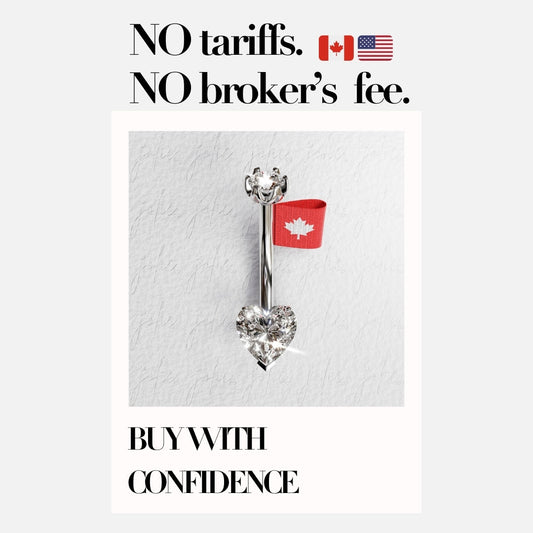 No US Tariffs. No US Brokerage Fees. Just Custom Navel Jewelry.