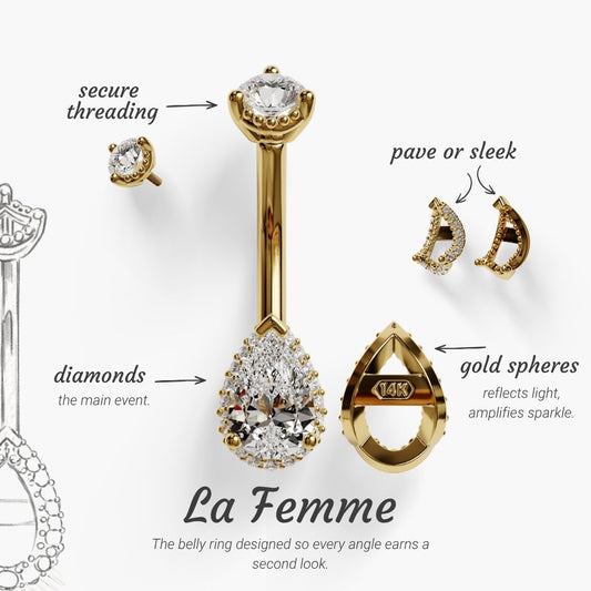 Changing the standard bulky stone setting.  Introducing La Femme and The Valut stone setting.