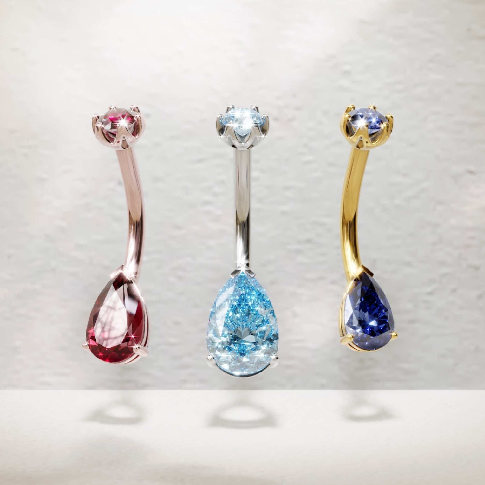 Tear Collection Box Gold & Platinum Teardrop Navel Rings | Made in Canada – Page 2 – Jolie ...
