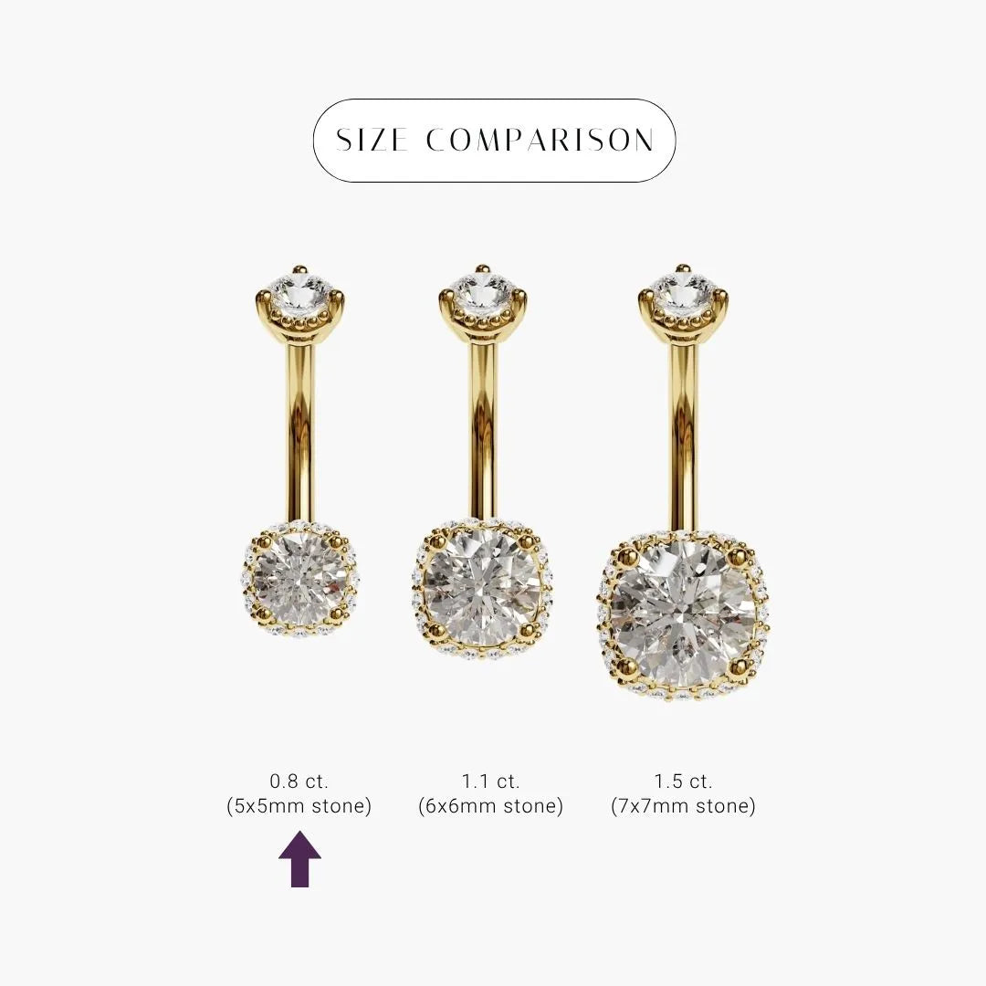La Femme Orb Pavé 0.8 ct. Diamond Belly Ring