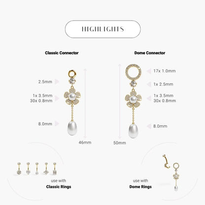 Wildflower Charm Yellow & Rose Gold