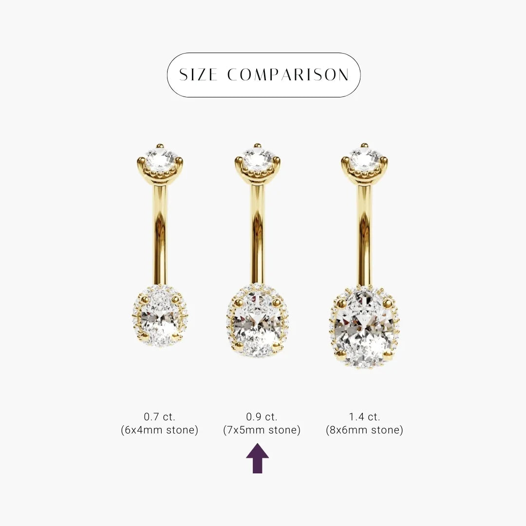 La Femme Oval Pavé 0.9 ct. Diamond Belly Ring