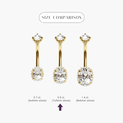 La Femme Oval Pavé 0.9 ct. Diamond Belly Ring