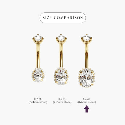 La Femme Oval Pavé 1.4 ct. Diamond Belly Ring