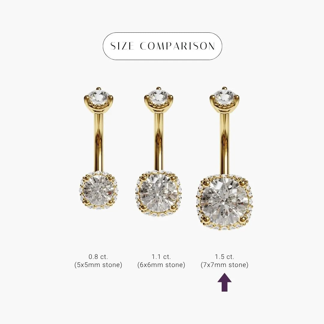 La Femme Orb Pavé 1.5 ct. Diamond Belly Ring