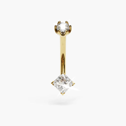 Princess 0.4 ct. Moissanite Belly Ring