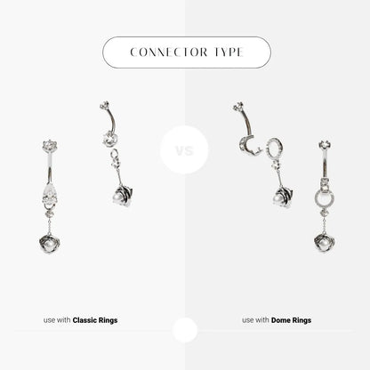 Eternal Rose Charm White Gold