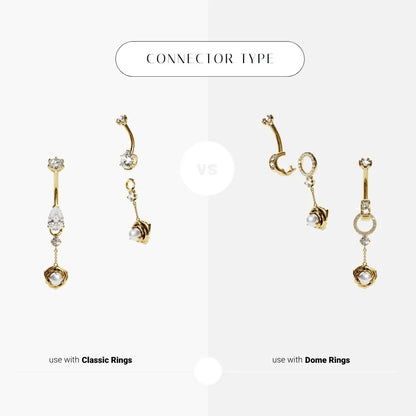 Eternal Rose Charm Yellow & Rose Gold