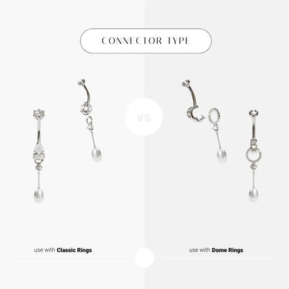 Pearl Drop Charm White Gold