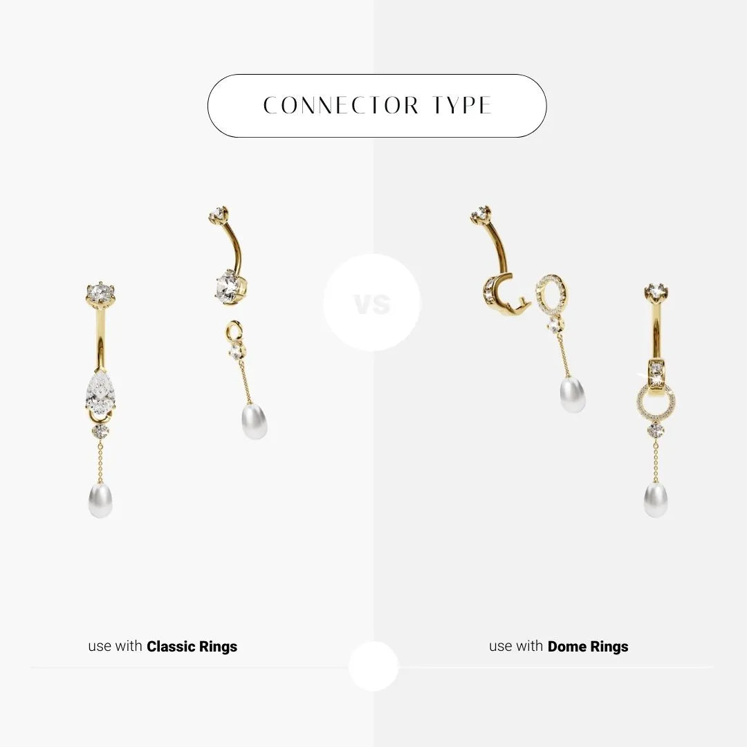 Pearl Drop Charm Yellow & Rose Gold